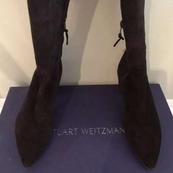 🤎HP🤎NEW STUART WEITZMAN Allwayhunk Brown Suede Over-The-Knee Boot Size 10.5 - Picture 7 of 9